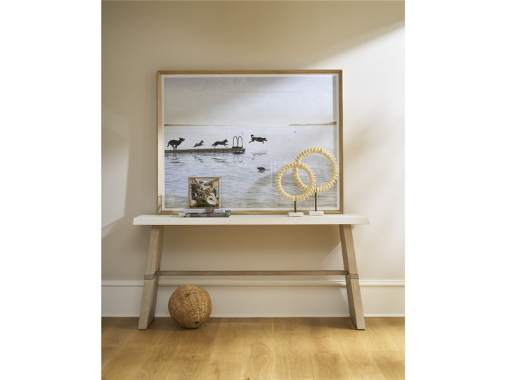 American Home Furniture Universal Furniture Dockside Console Table Natural Oak