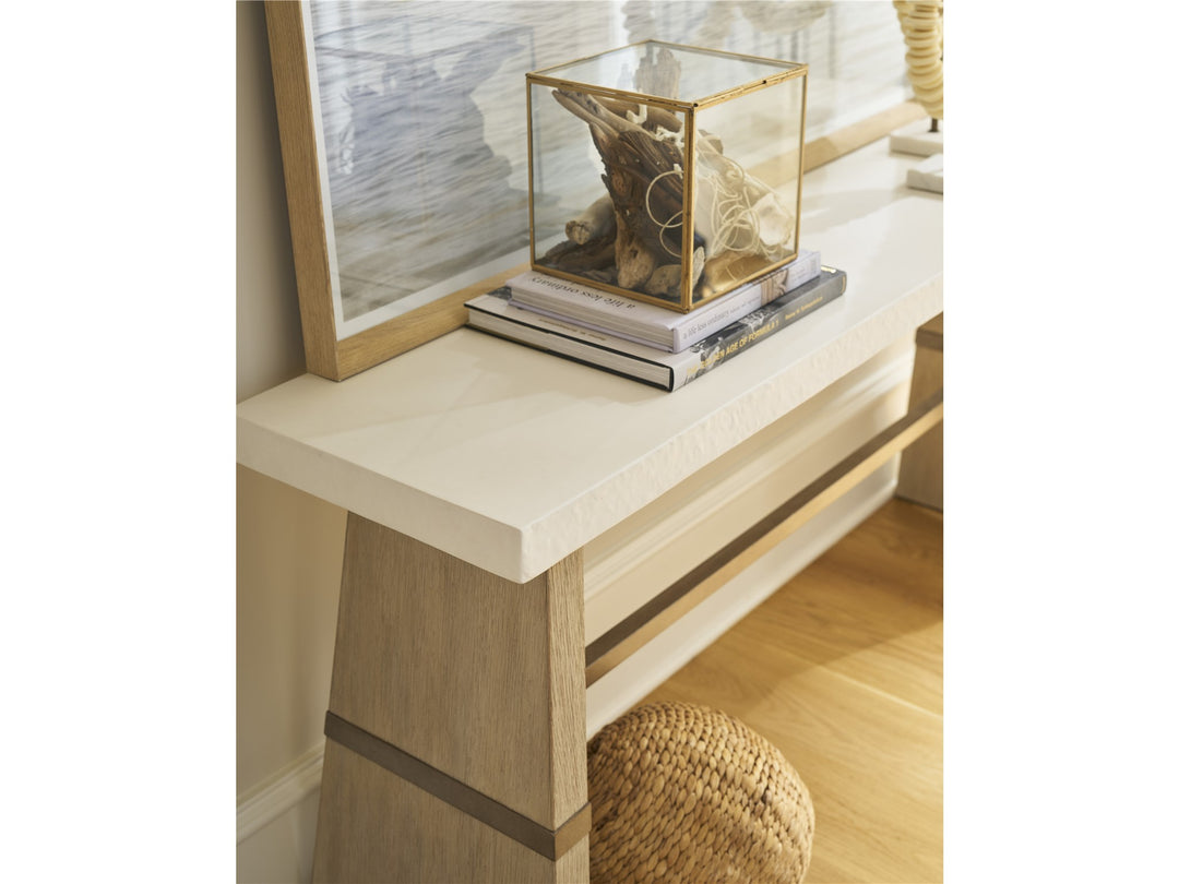 American Home Furniture Universal Furniture Dockside Console Table Natural Oak