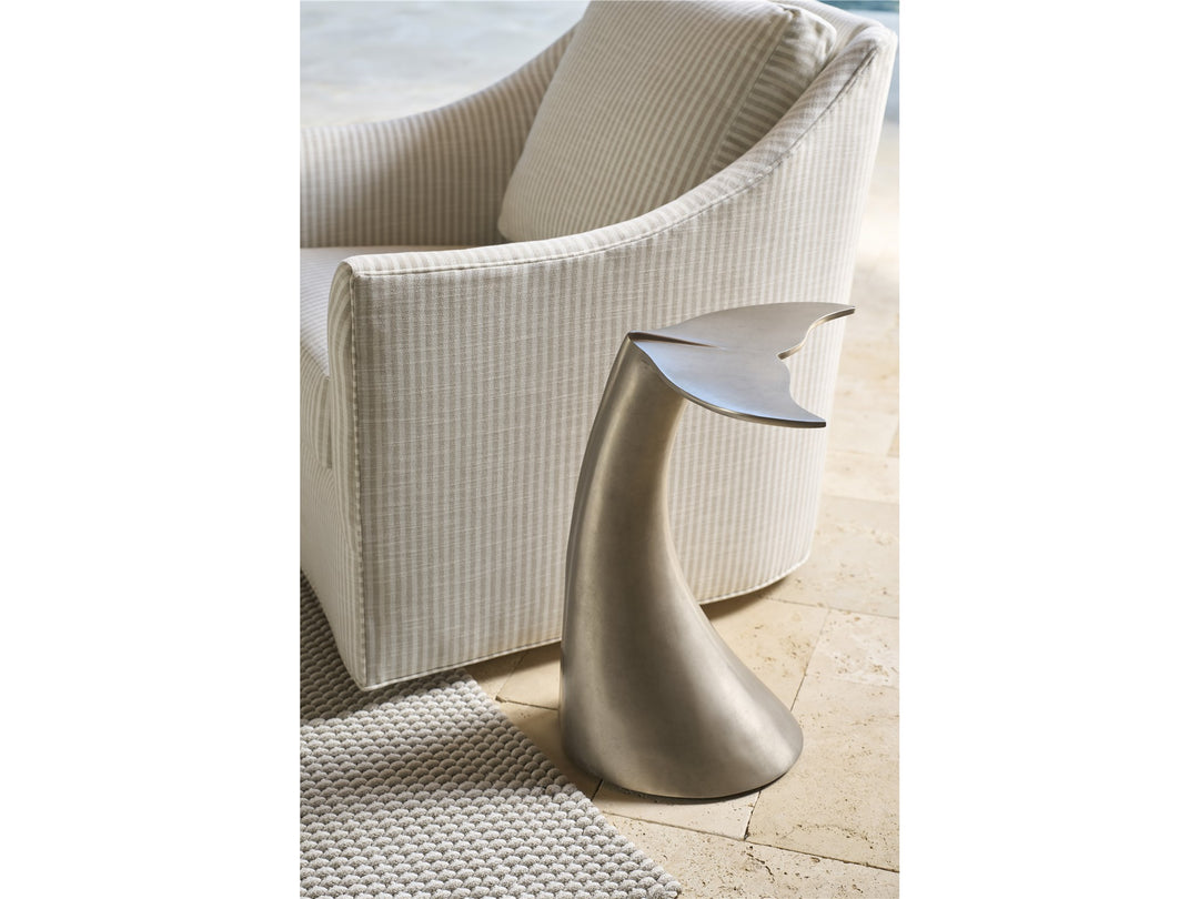 American Home Furniture Universal Furniture Whale Tail Accent Table Antique Nickel