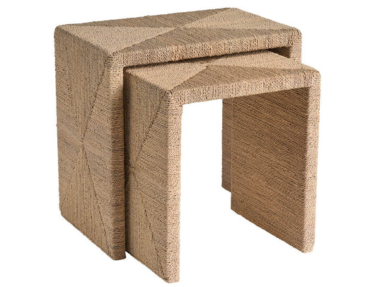 American Home Furniture Universal Furniture Abaca Nesting Tables Natural Oak