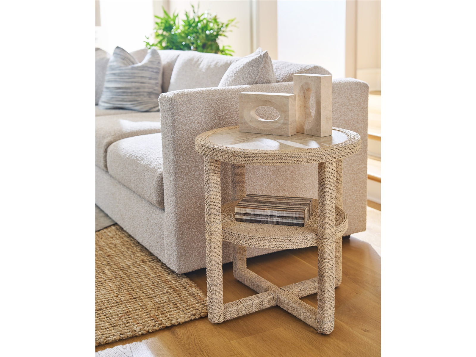 American Home Furniture Universal Furniture Abaca Side Table Natural Oak