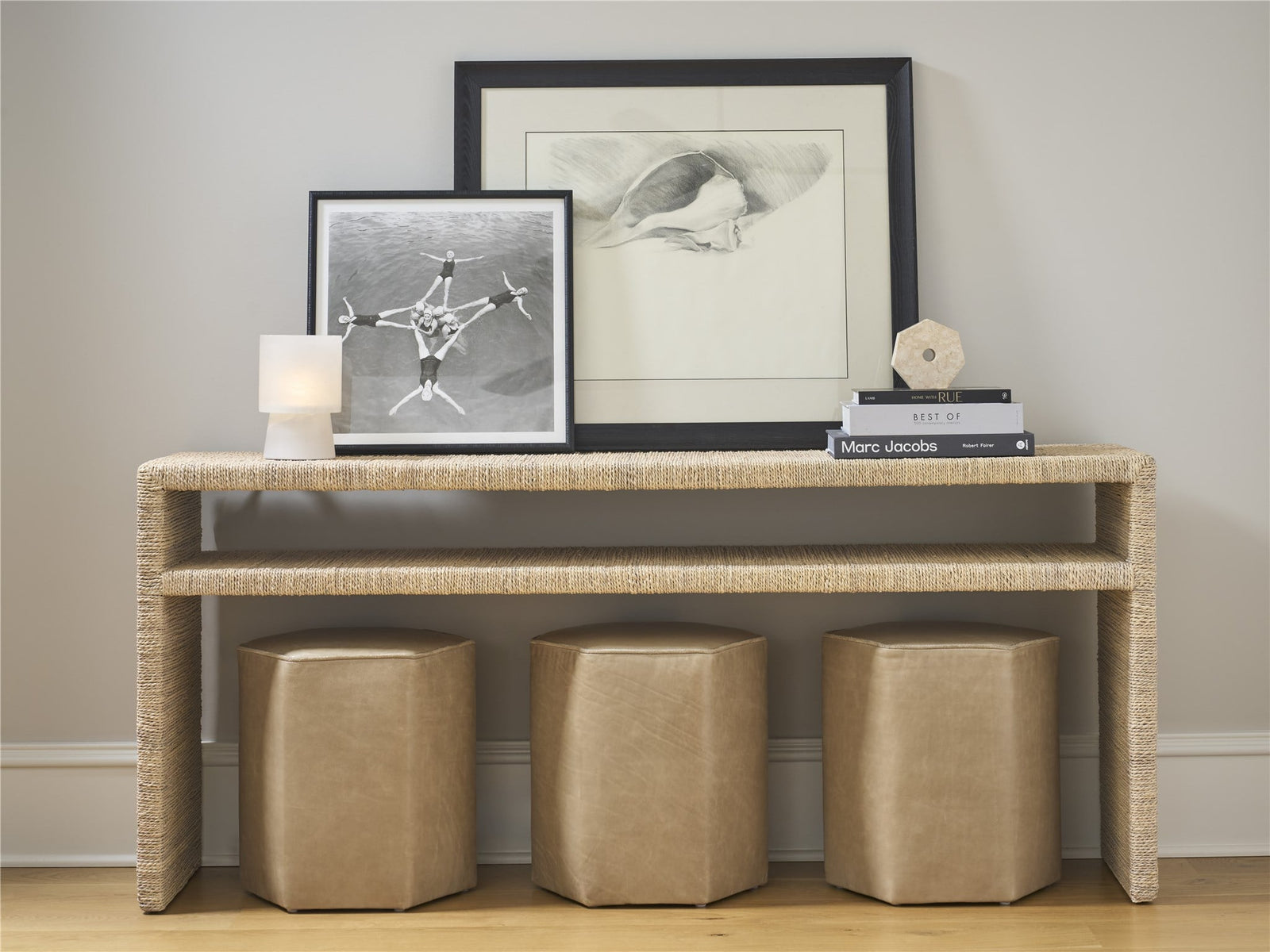 American Home Furniture Universal Furniture Abaca Console Natural Oak