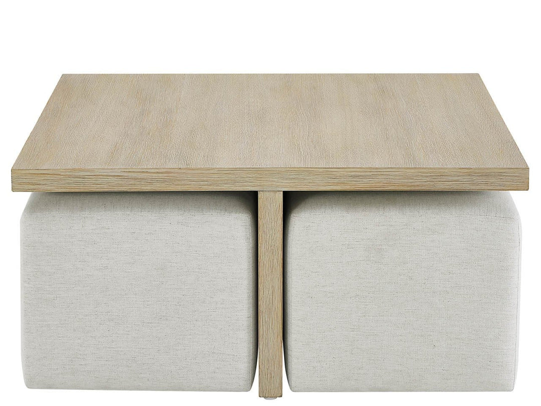American Home Furniture Universal Furniture Dockside Cocktail Table W Ottomans Natural Oak