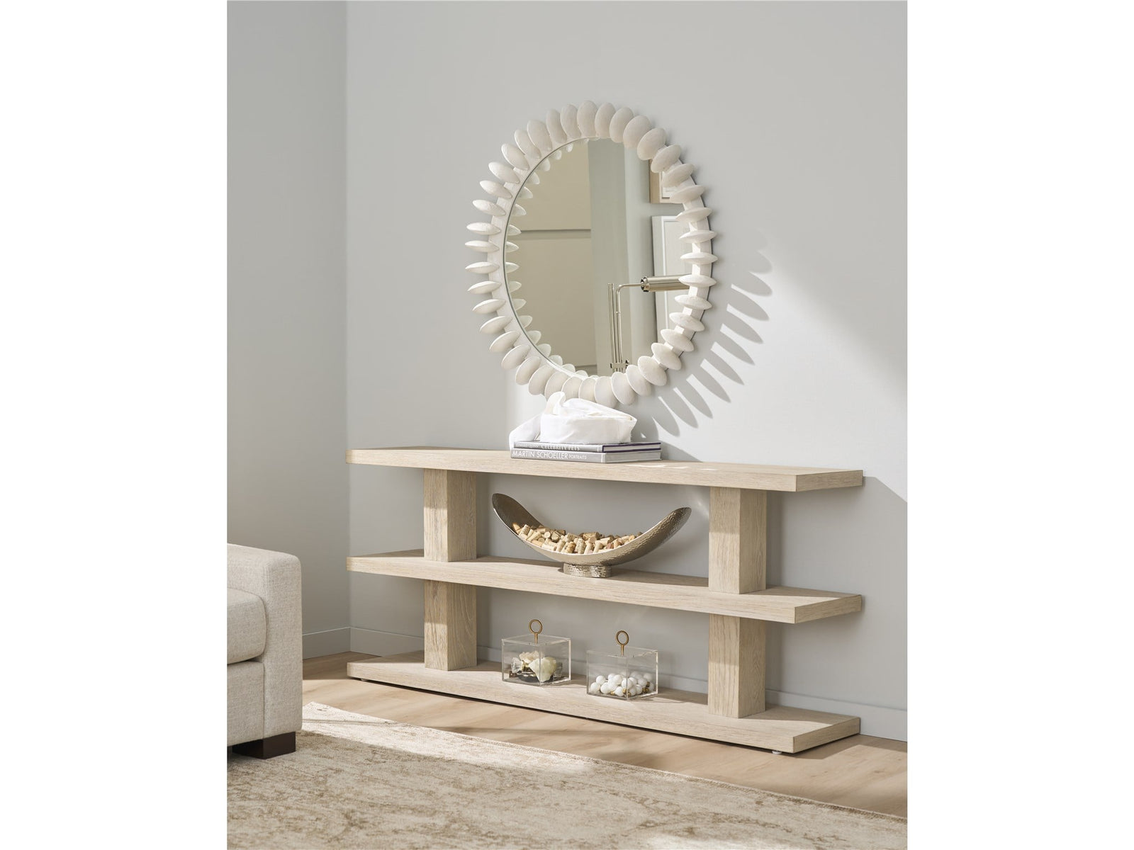 American Home Furniture Universal Furniture Dockside Console Natural Oak