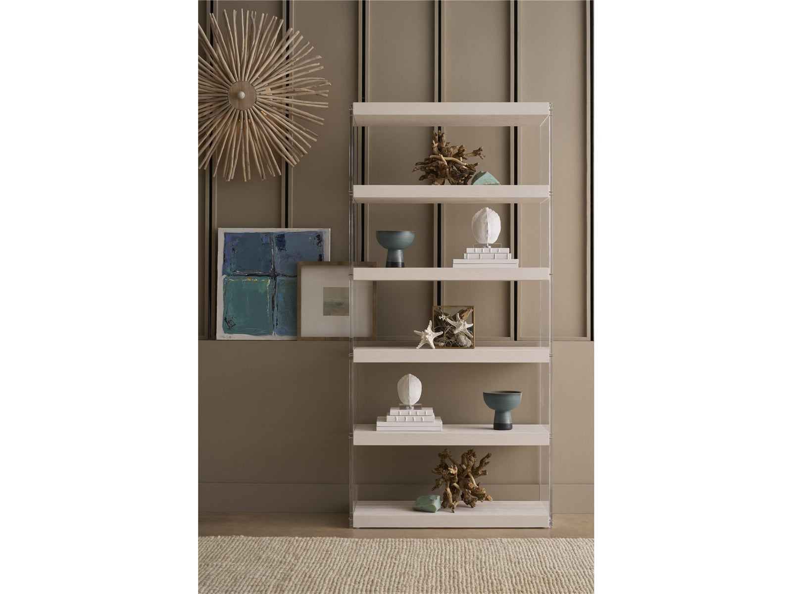 American Home Furniture Universal Furniture Oasis Etagere White Pine