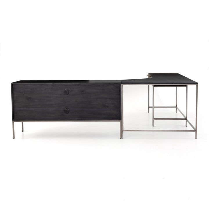 Four Hands - Trey Desk System with Filing Credenza - UFUL-039A | American Home Furniture