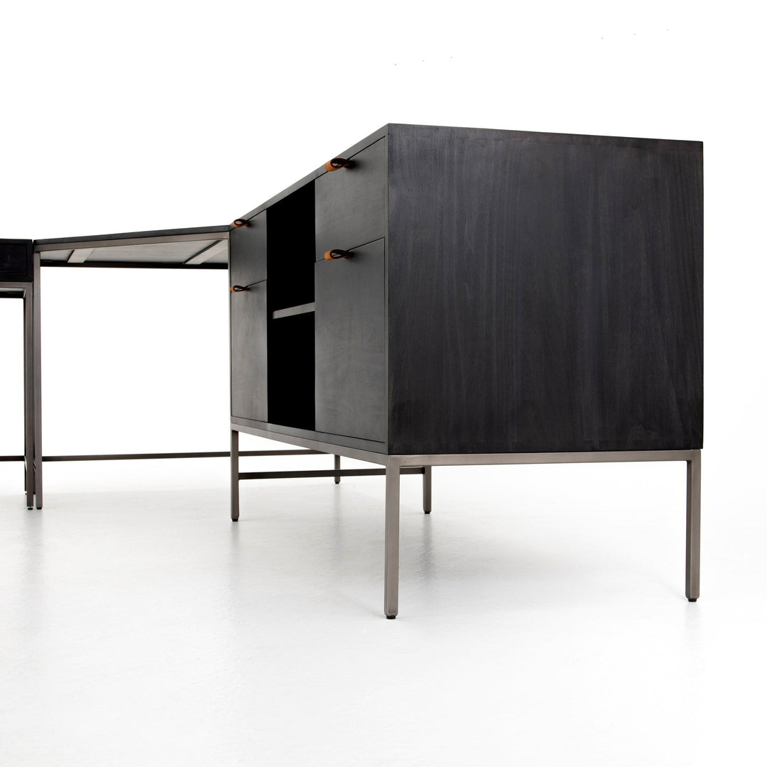 Four Hands - Trey Desk System with Filing Credenza - UFUL-039A | American Home Furniture