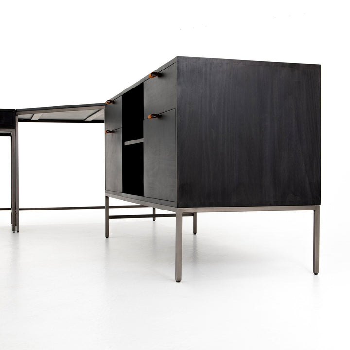 Four Hands - Trey Desk System with Filing Credenza - UFUL-039A | American Home Furniture