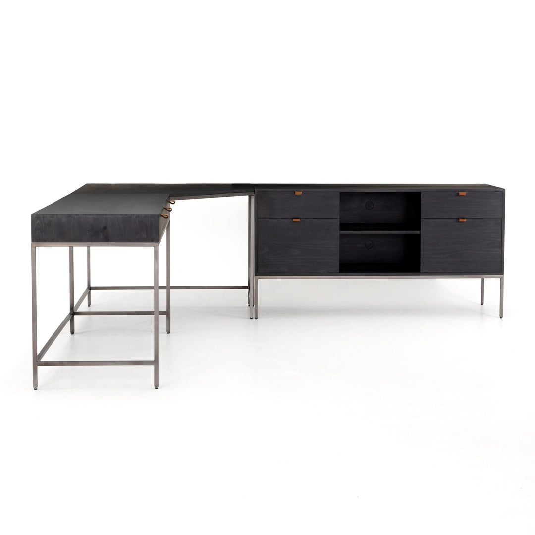 Four Hands - Trey Desk System with Filing Credenza - UFUL-039A | American Home Furniture