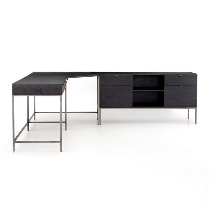 Four Hands - Trey Desk System with Filing Credenza - UFUL-039A | American Home Furniture