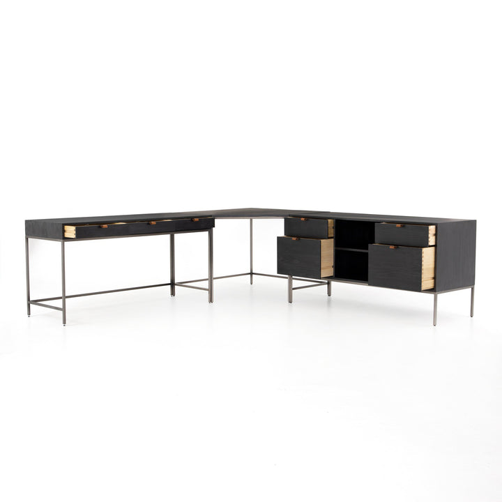 Four Hands - Trey Desk System with Filing Credenza - UFUL-039A | American Home Furniture