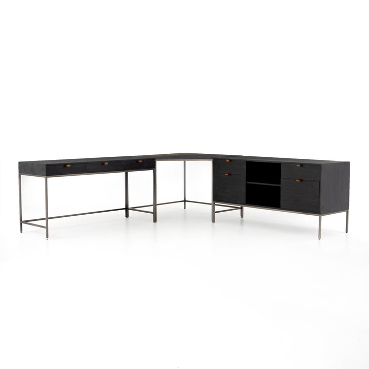 Four Hands - Trey Desk System with Filing Credenza - UFUL-039A | American Home Furniture