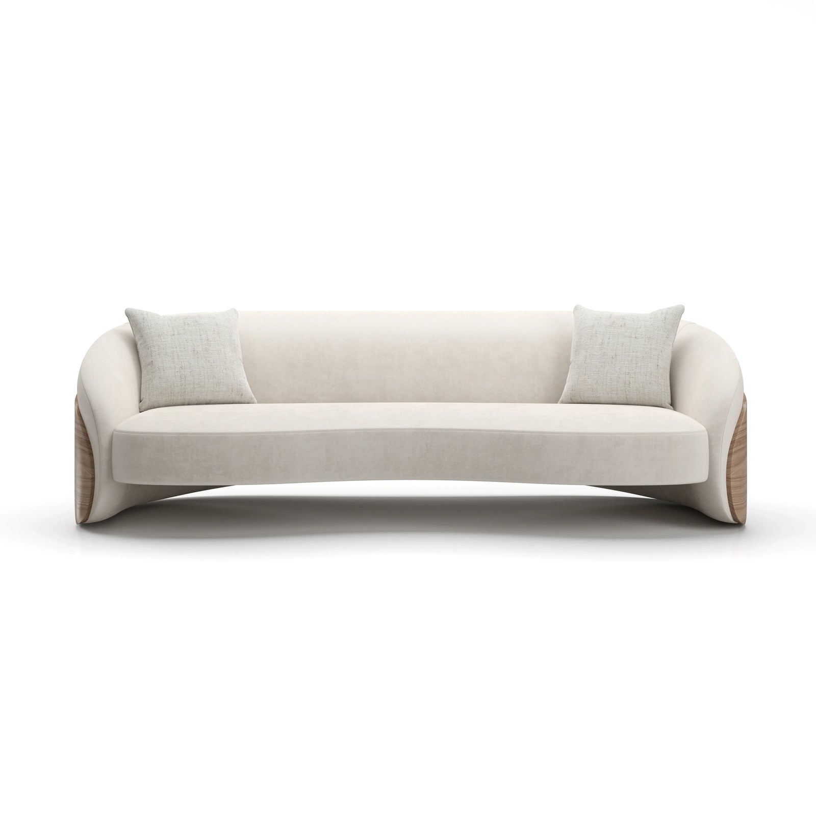 Caracole - Fleur Wood Back Sofa - UPH-425V-115-A | American Home Furniture
