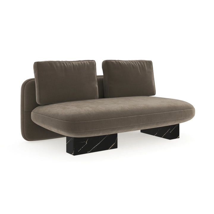 Overlap Armless Loveseat - AmericanHomeFurniture