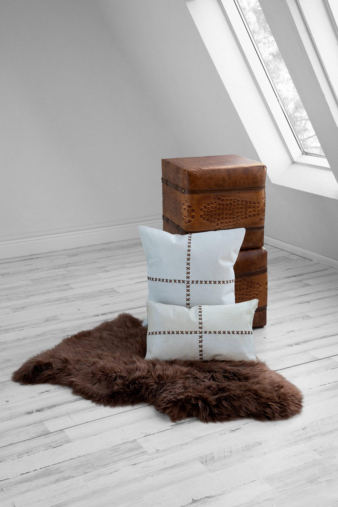Cowhide Lumbar Cushion - AmericanHomeFurniture