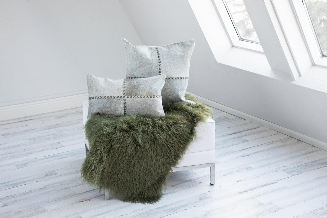 Cowhide Lumbar Cushion - AmericanHomeFurniture