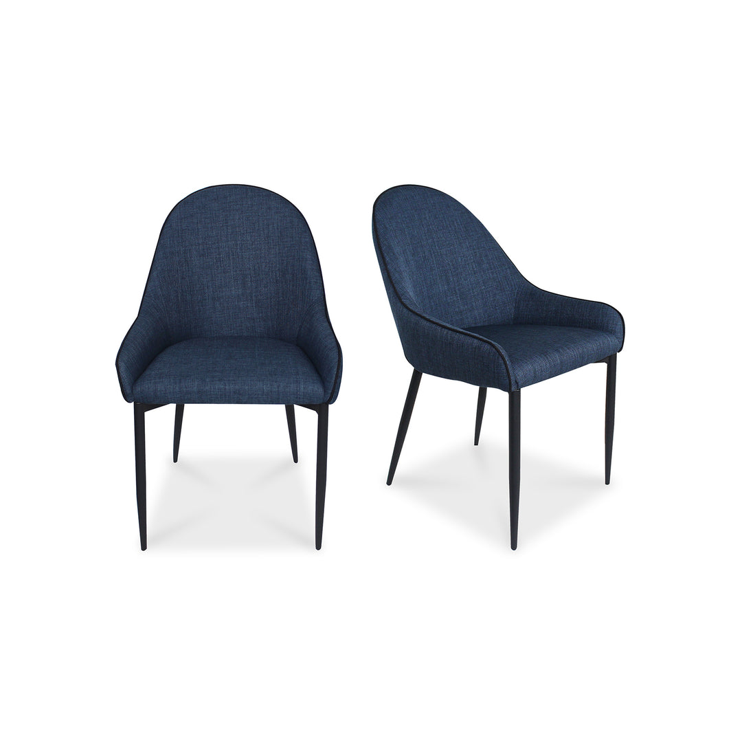 Moe's Home Collection - Lapis Dining Chair Dark Blue - Set of 2 - UU-1001-26 | American Home Furniture