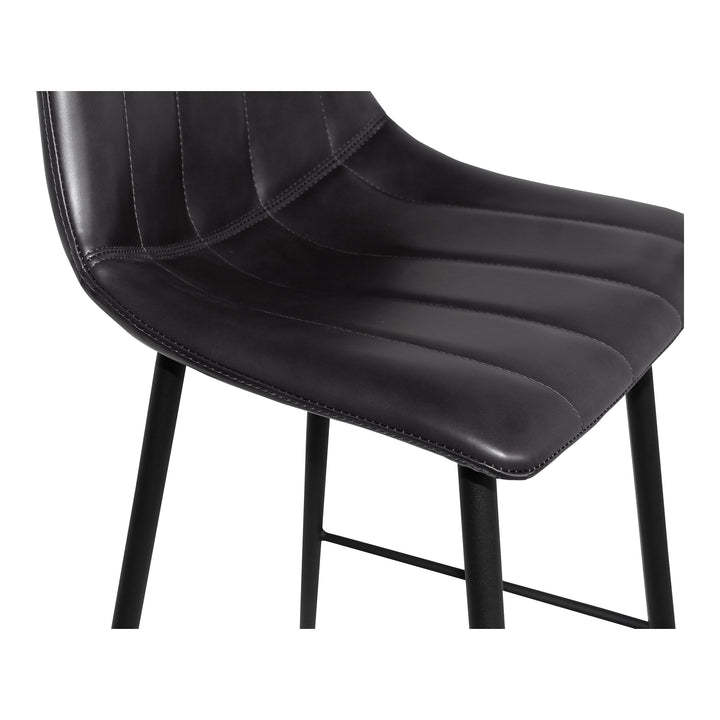 Moe's Home Collection - Alibi Counter Stool Matte Black - Set Of Two - UU-1002-02 | American Home Furniture