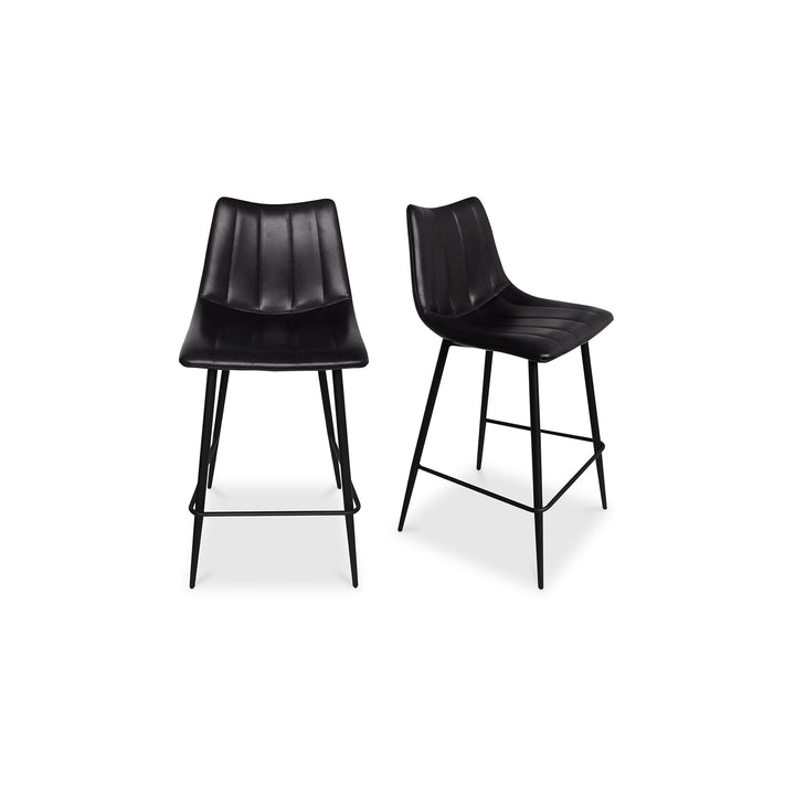 Moe's Home Collection - Alibi Counter Stool Matte Black - Set Of Two - UU-1002-02 | American Home Furniture