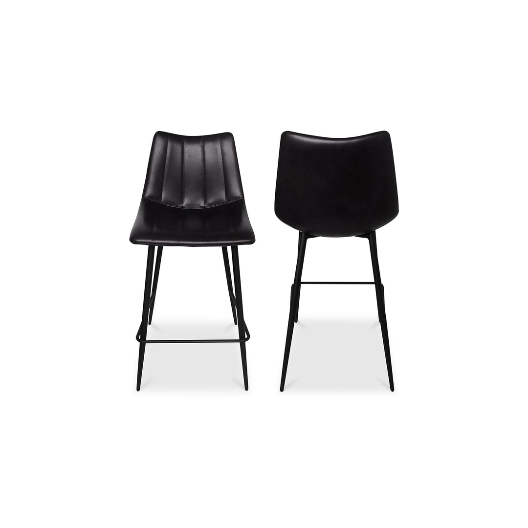Moe's Home Collection - Alibi Counter Stool Matte Black - Set Of Two - UU-1002-02 | American Home Furniture