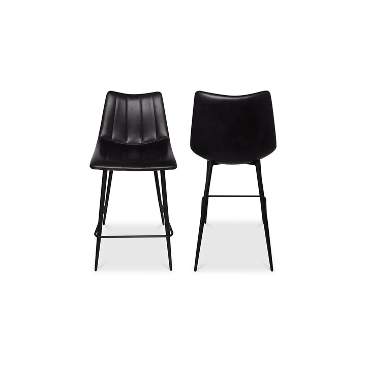 Moe's Home Collection - Alibi Counter Stool Matte Black - Set Of Two - UU-1002-02 | American Home Furniture