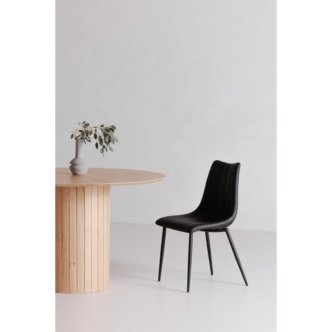 Moe's Home Collection - Alibi Dining Chair Matte Black - Set of 2 - UU-1022-02 | American Home Furniture
