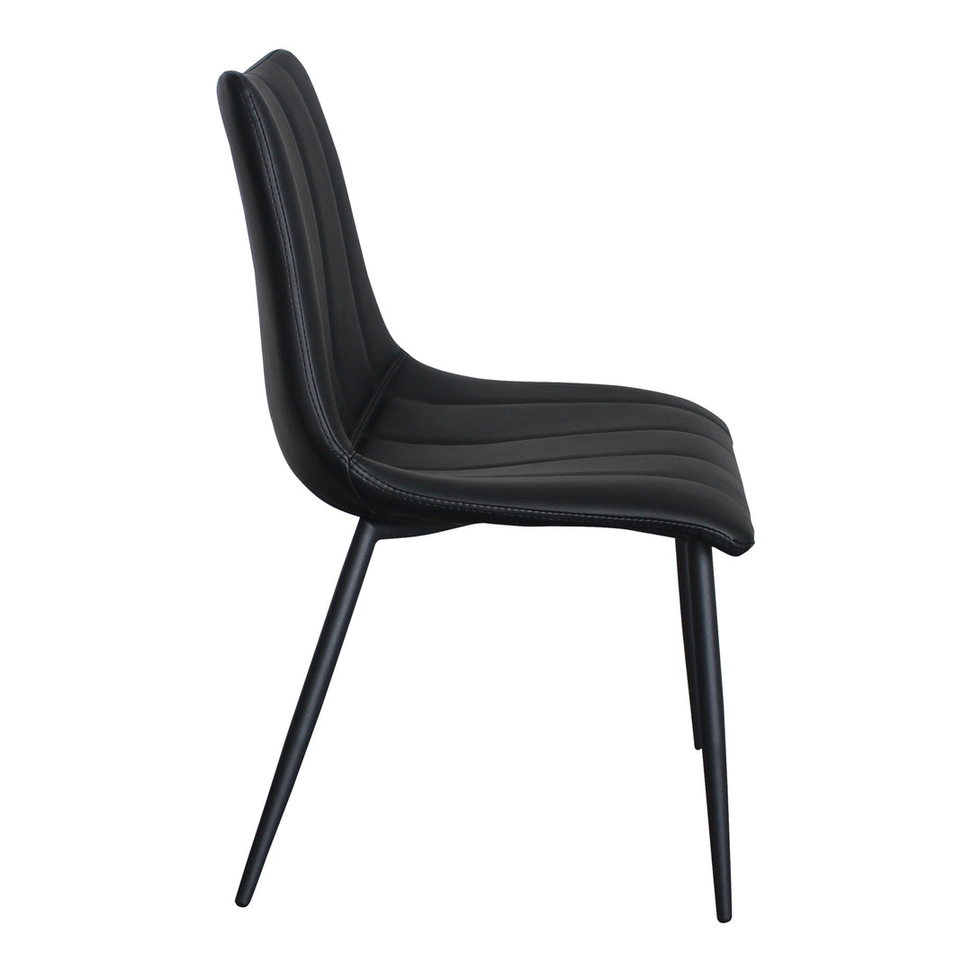 Moe's Home Collection - Alibi Dining Chair Matte Black - Set of 2 - UU-1022-02 | American Home Furniture