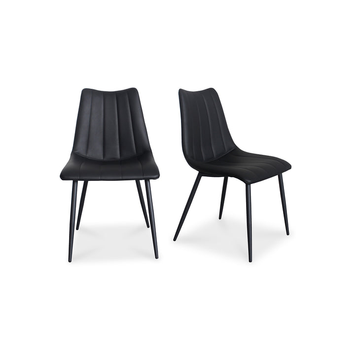 Moe's Home Collection - Alibi Dining Chair Matte Black - Set of 2 - UU-1022-02 | American Home Furniture