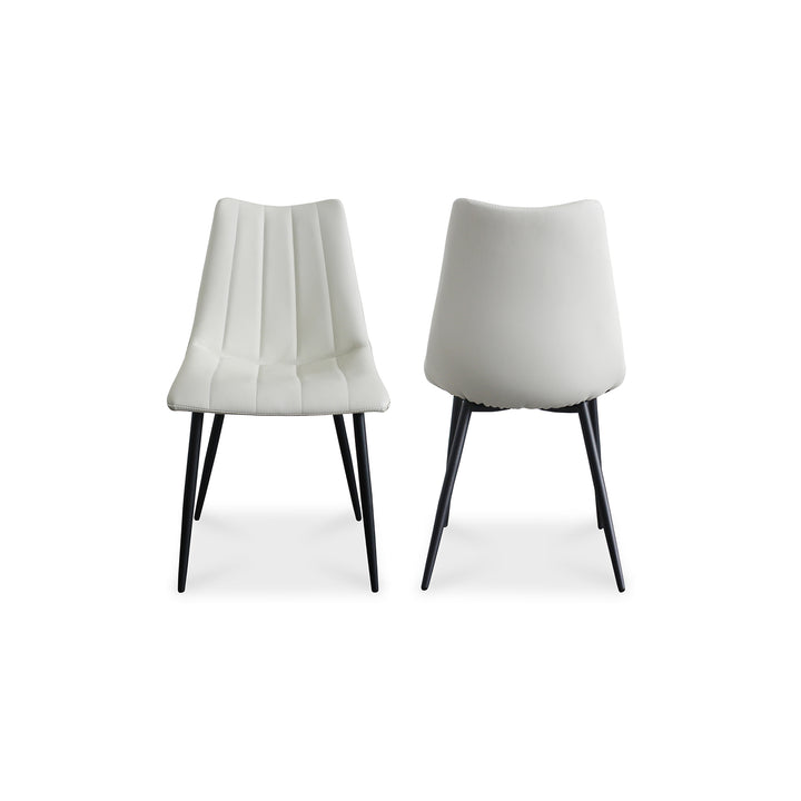 Moe's Home Collection - Alibi Dining Chair Ivory - Set of 2 - UU-1022-05 | American Home Furniture