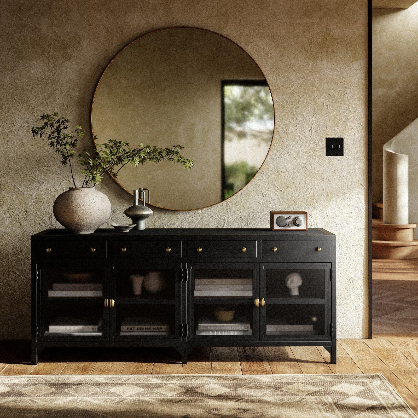Four Hands - Shadow Box Media Console - VBEL-F037 | American Home Furniture