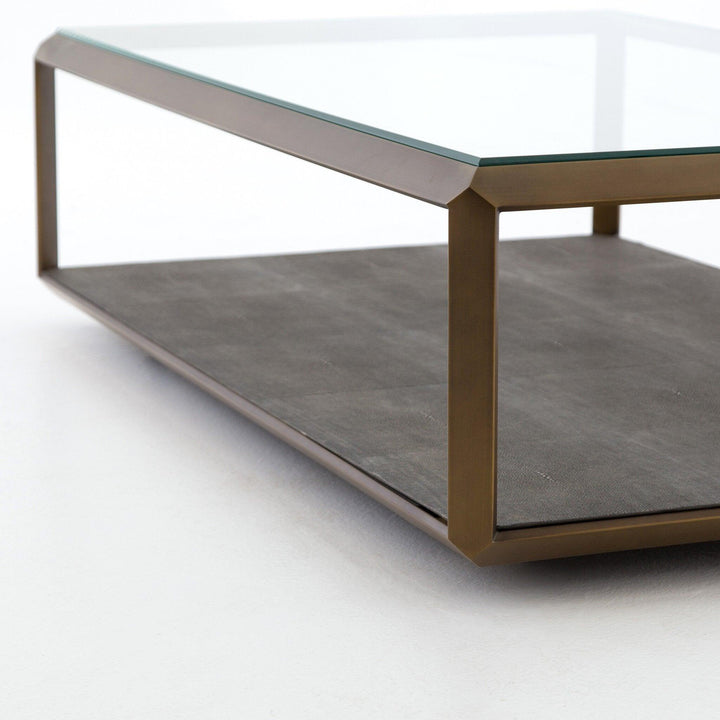 Shagreen Shadow Box Coffee Table - AmericanHomeFurniture