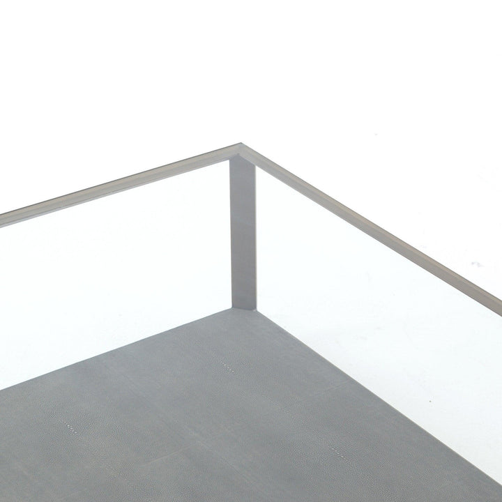 Shagreen Shadow Box Coffee Table - AmericanHomeFurniture