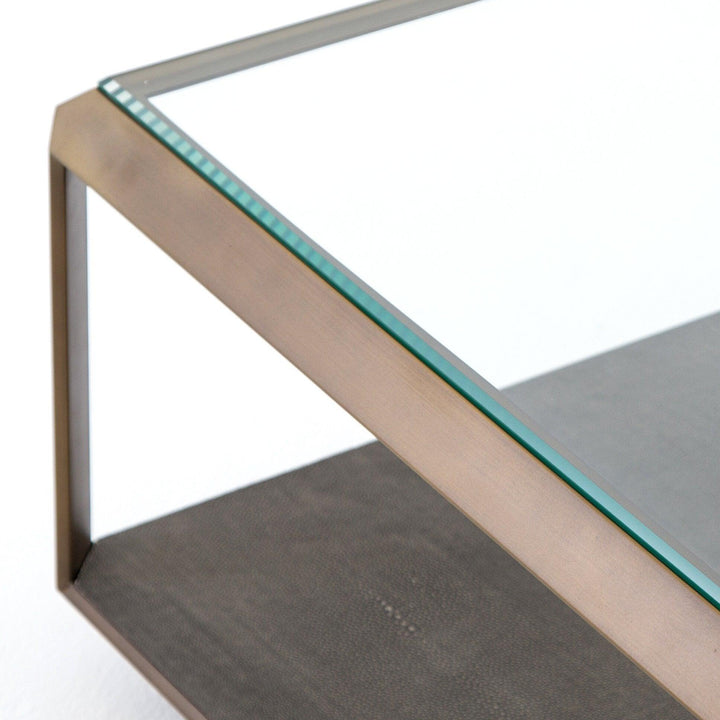 Shagreen Shadow Box Coffee Table - AmericanHomeFurniture