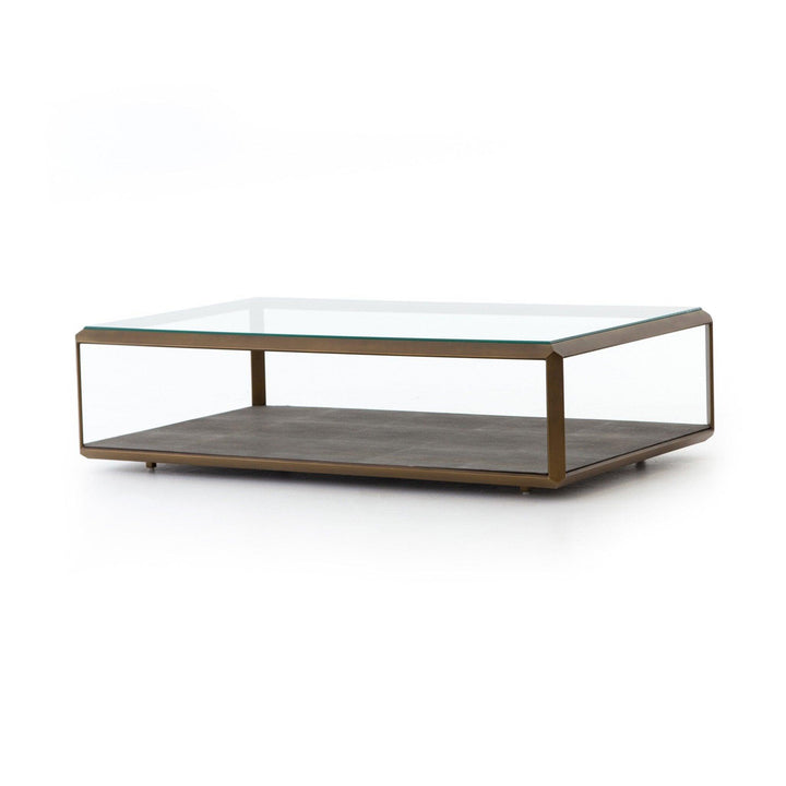 Shagreen Shadow Box Coffee Table - AmericanHomeFurniture