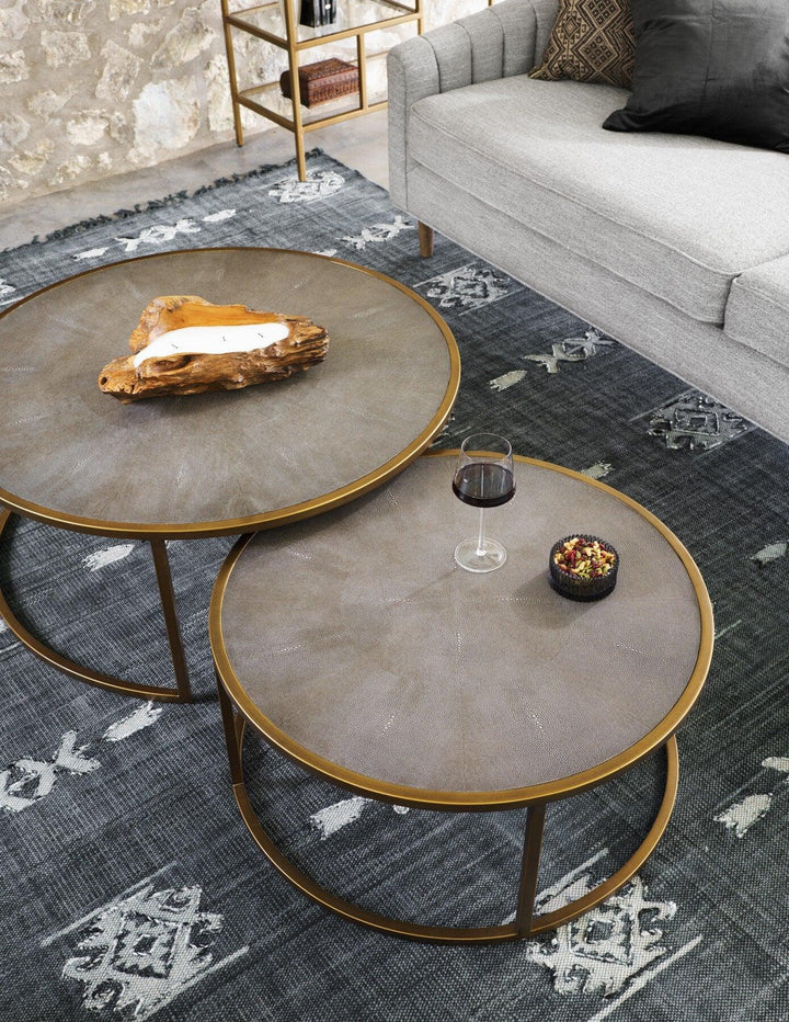 Shagreen Nesting Coffee Table - AmericanHomeFurniture