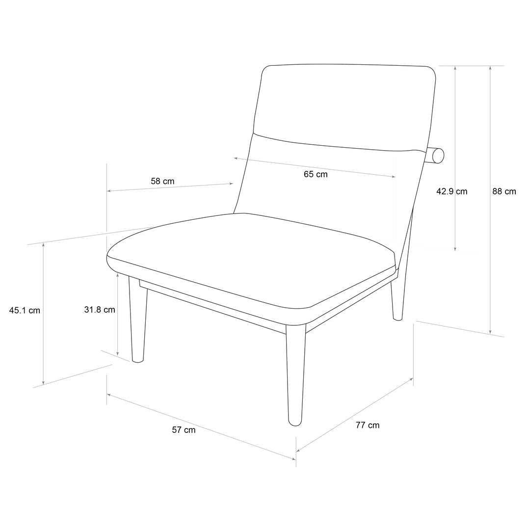 Hudson Leather Accent Chair — line