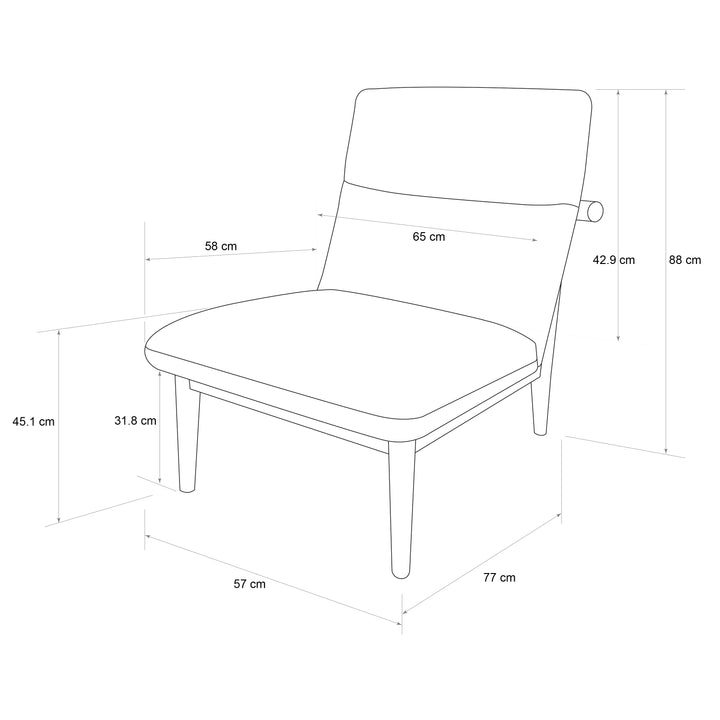 Hudson Leather Accent Chair — line