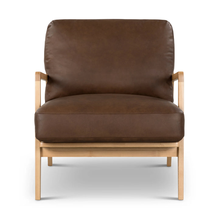 Metro - Carmelo Genuine Leather Accent Chair - AmericanHomeFurniture