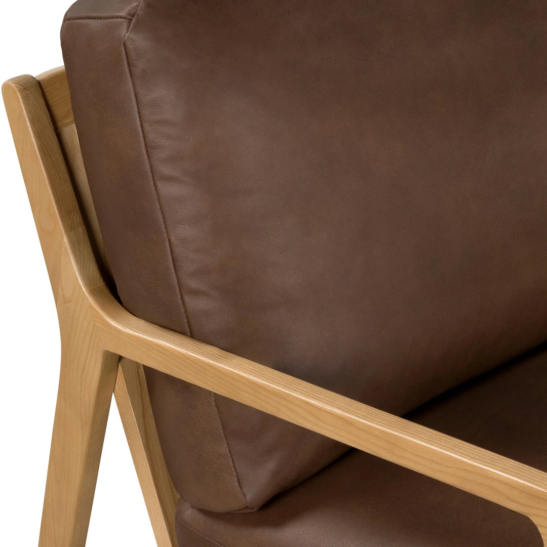 Metro - Carmelo Genuine Leather Accent Chair - AmericanHomeFurniture