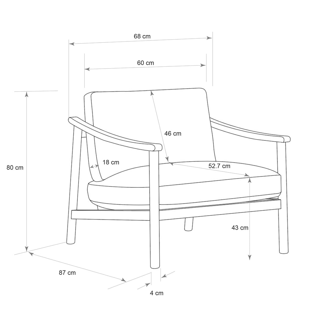 Rowan Leather Accent Chair — line