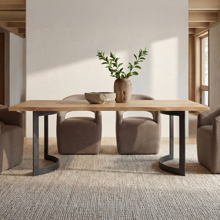 Bent Dining Table Small Smoked
