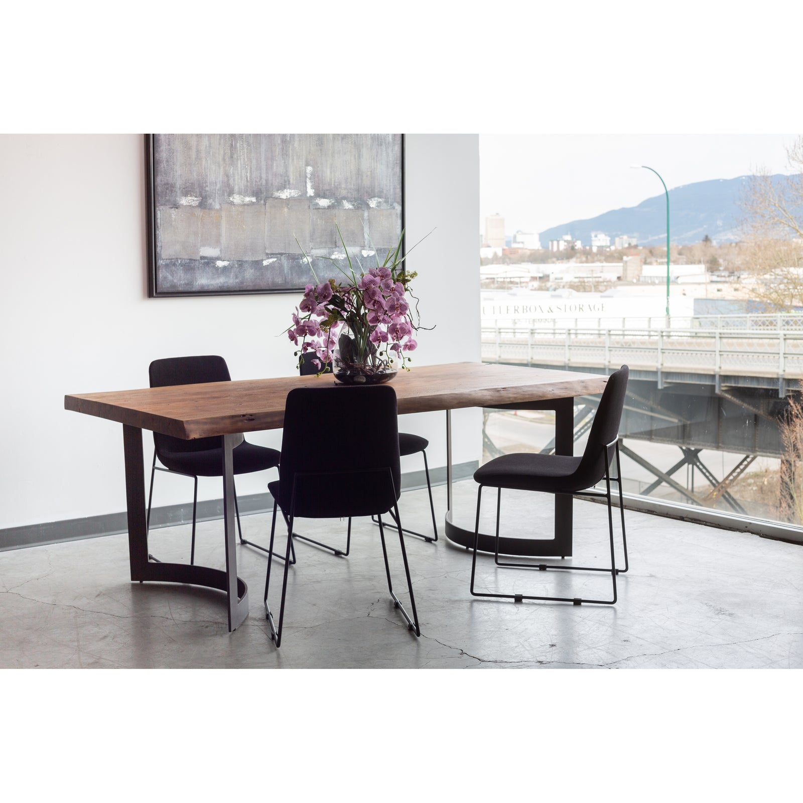 Moe's Home Collection - Bent Dining Table Extra Small Smoked - VE-1036-03-0 | American Home Furniture