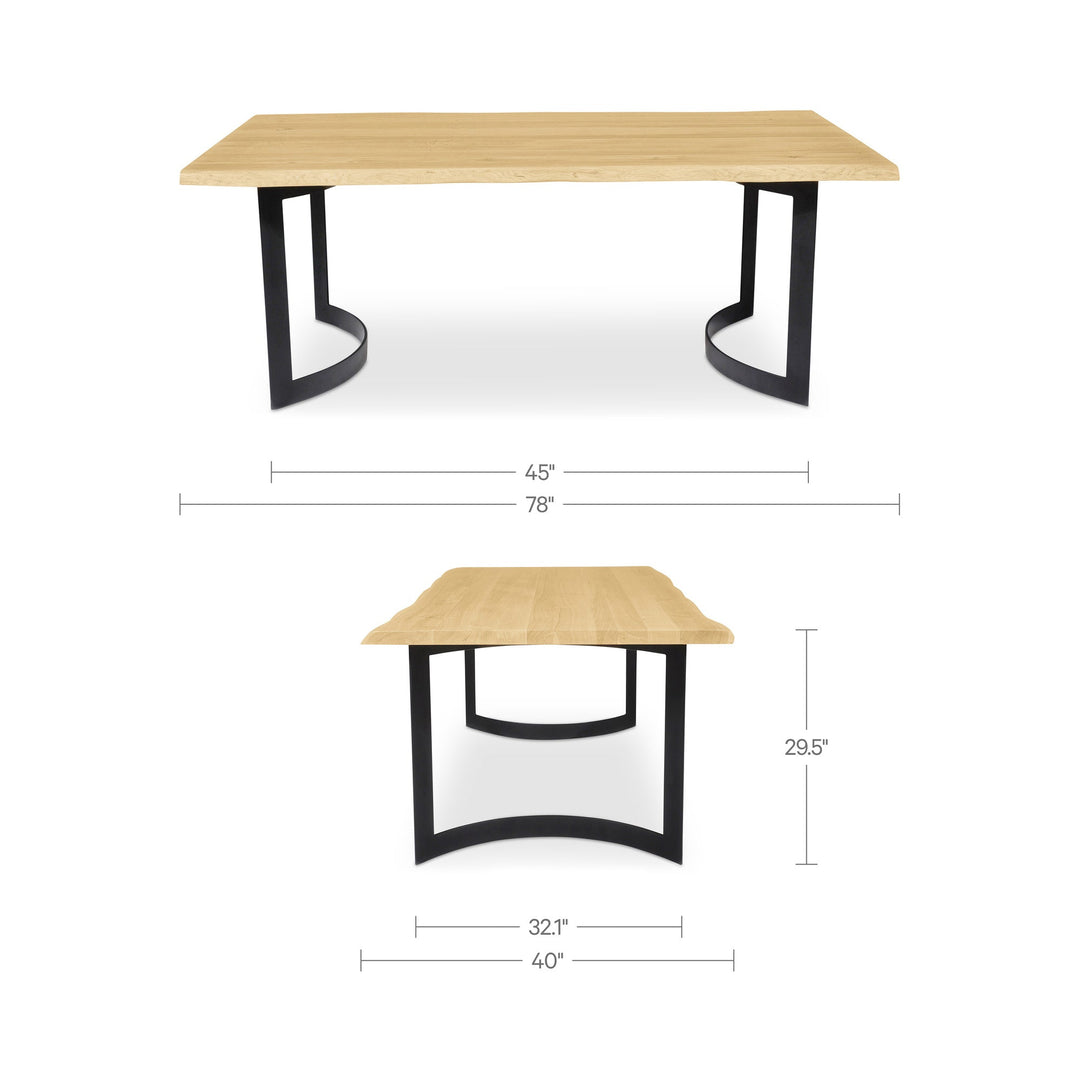 Bent Dining Table Extra Small Smoked