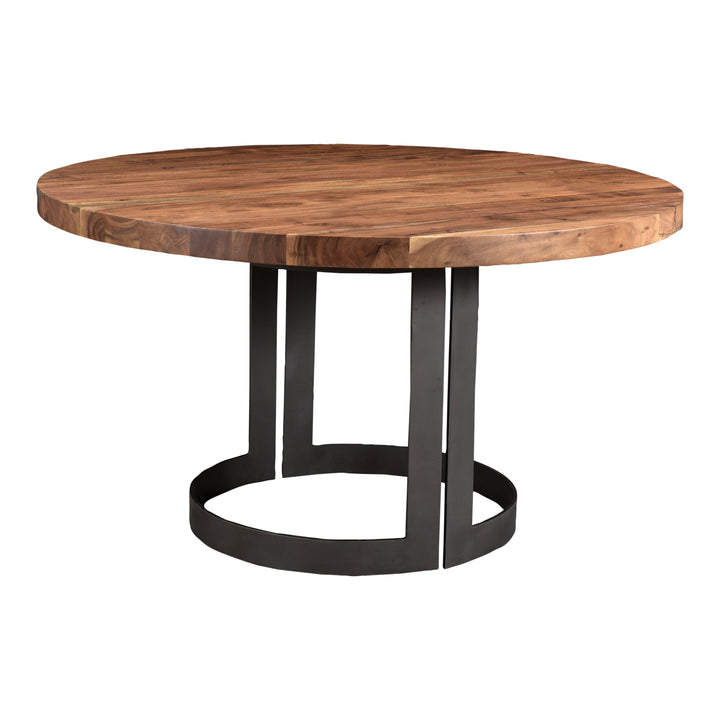 Moe's Home Collection - Bent Round Dining Table 54In Smoked - VE-1106-03-0 | American Home Furniture