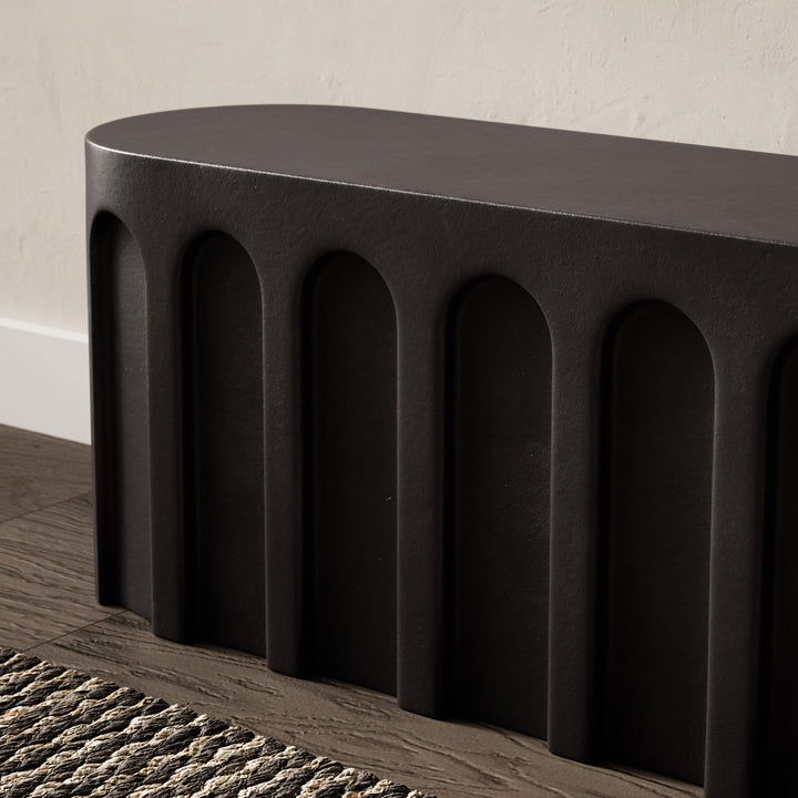 Atlas Indoor/Outdoor Concrete Bench - Lava lifestyle