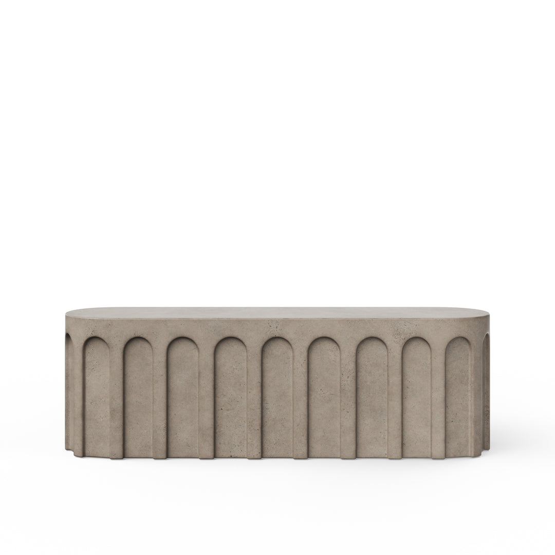 Atlas Indoor/Outdoor Concrete Bench - Dark Grey