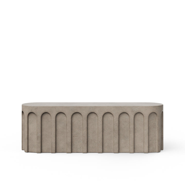 Atlas Indoor/Outdoor Concrete Bench - Dark Grey