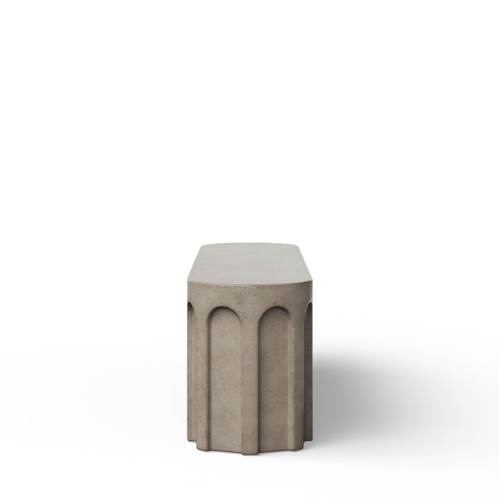 Atlas Indoor/Outdoor Concrete Bench - Dark Grey