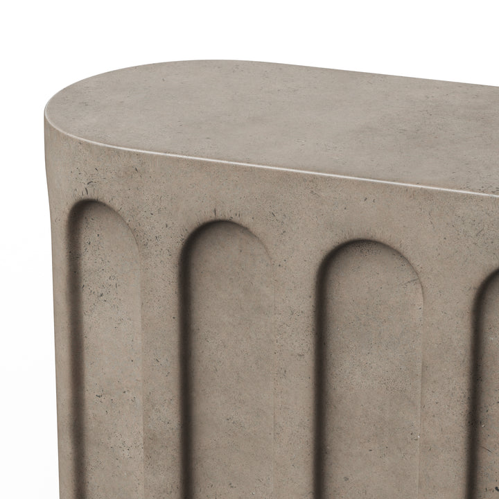 Atlas Indoor/Outdoor Concrete Bench - Dark Grey