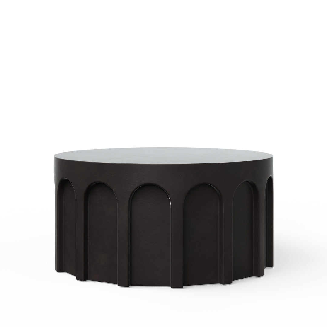 Atlas Round Indoor/Outdoor Concrete Coffee Table - Lava